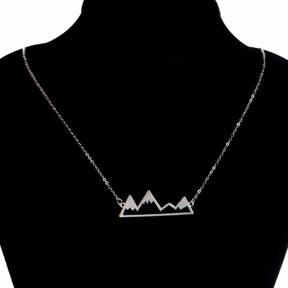 Snow Mountain Necklace Silver Color - Picture 3 of 6